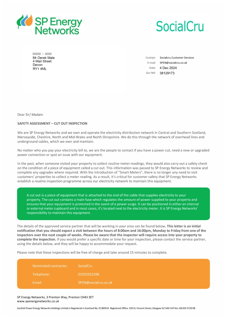 Newsletter letter example