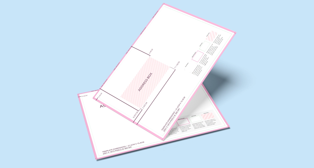 A5 Enveloped postcard