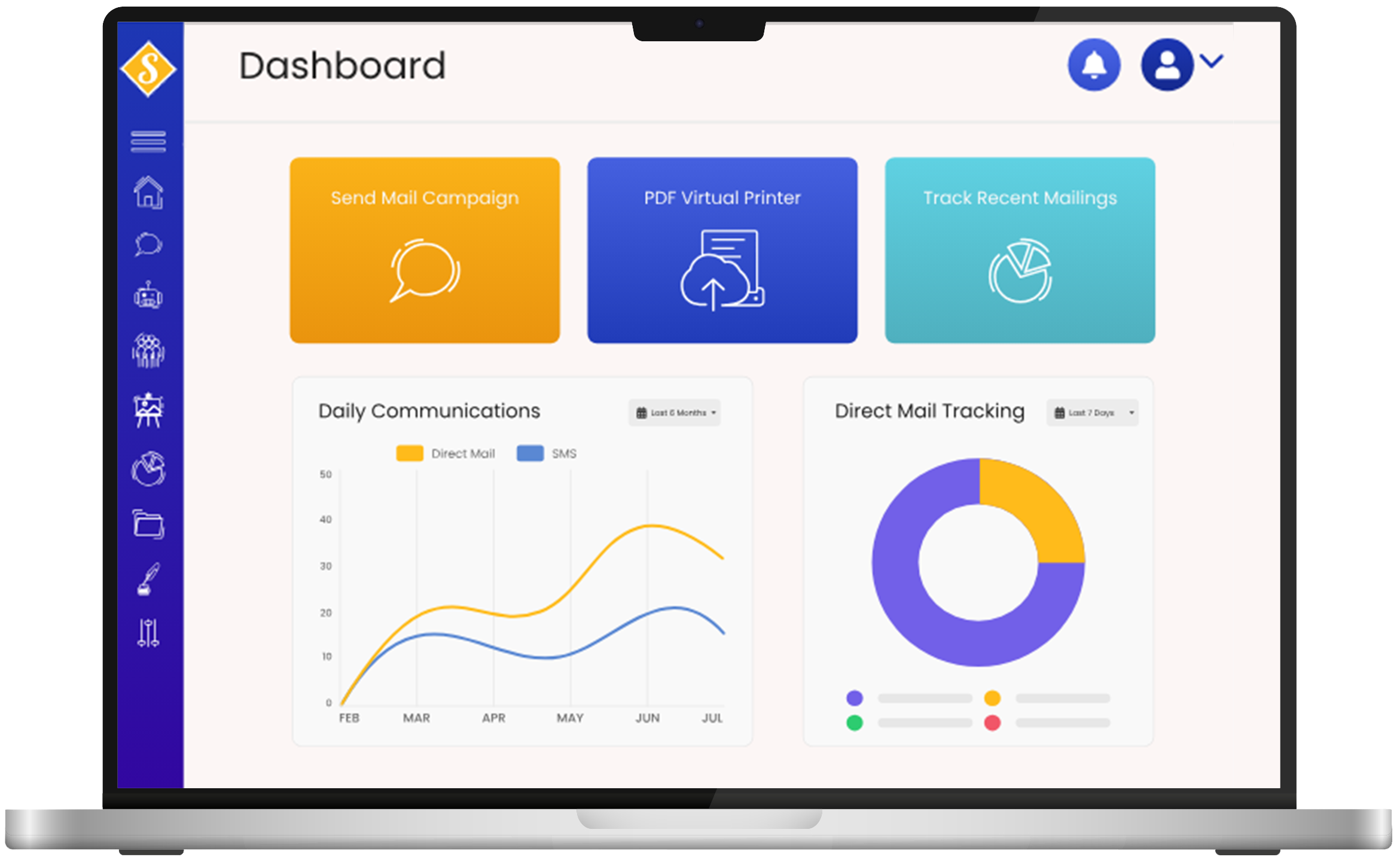 Stannp Dashboard Mockup