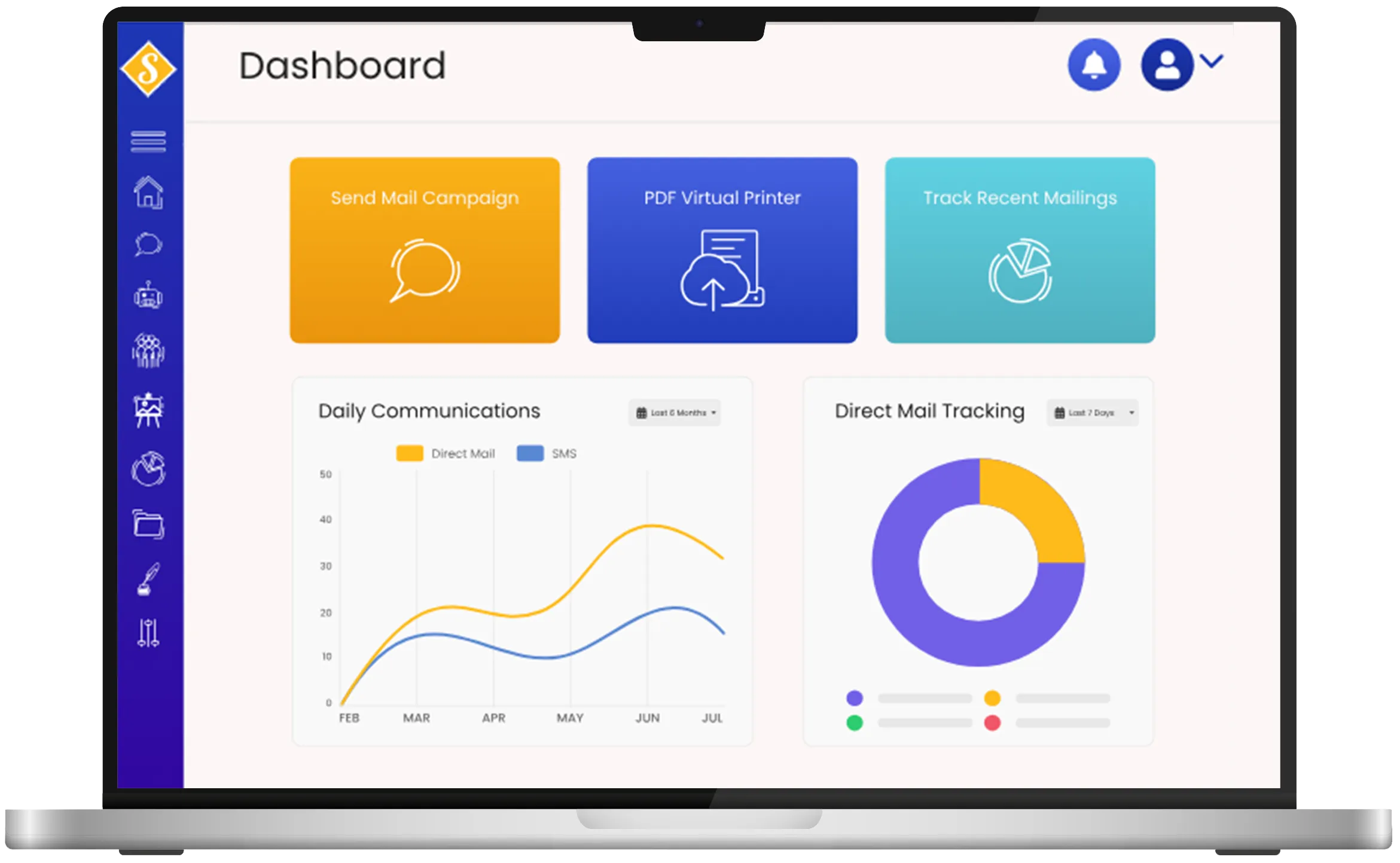 Stannp Dashboard Mockup